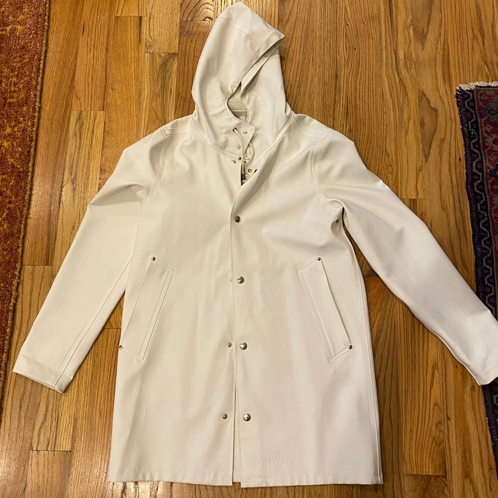 authentic Stutterheim white rain jacket